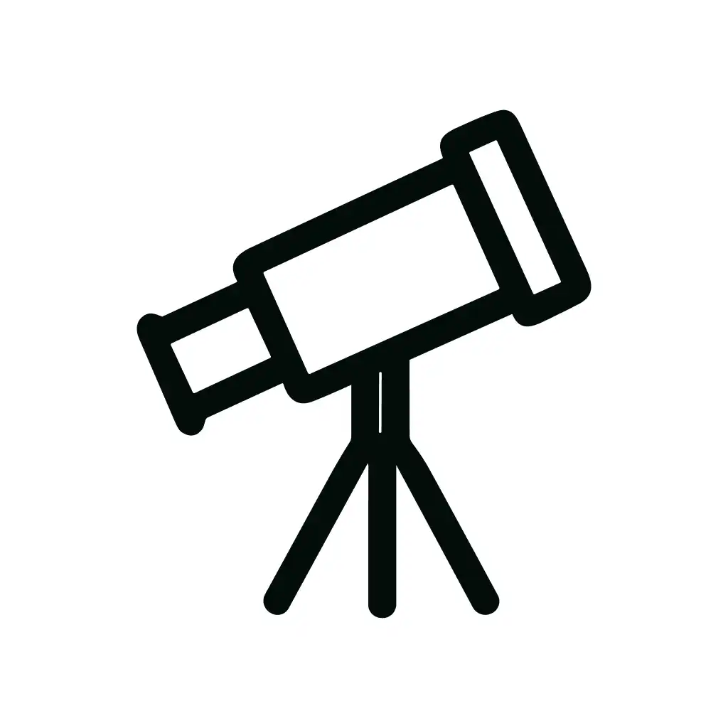 Outline Simple Telescope Observation Astronomy Instrument Line Icon