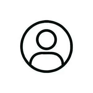 Simple Outline Circle User Account Profile Icon
