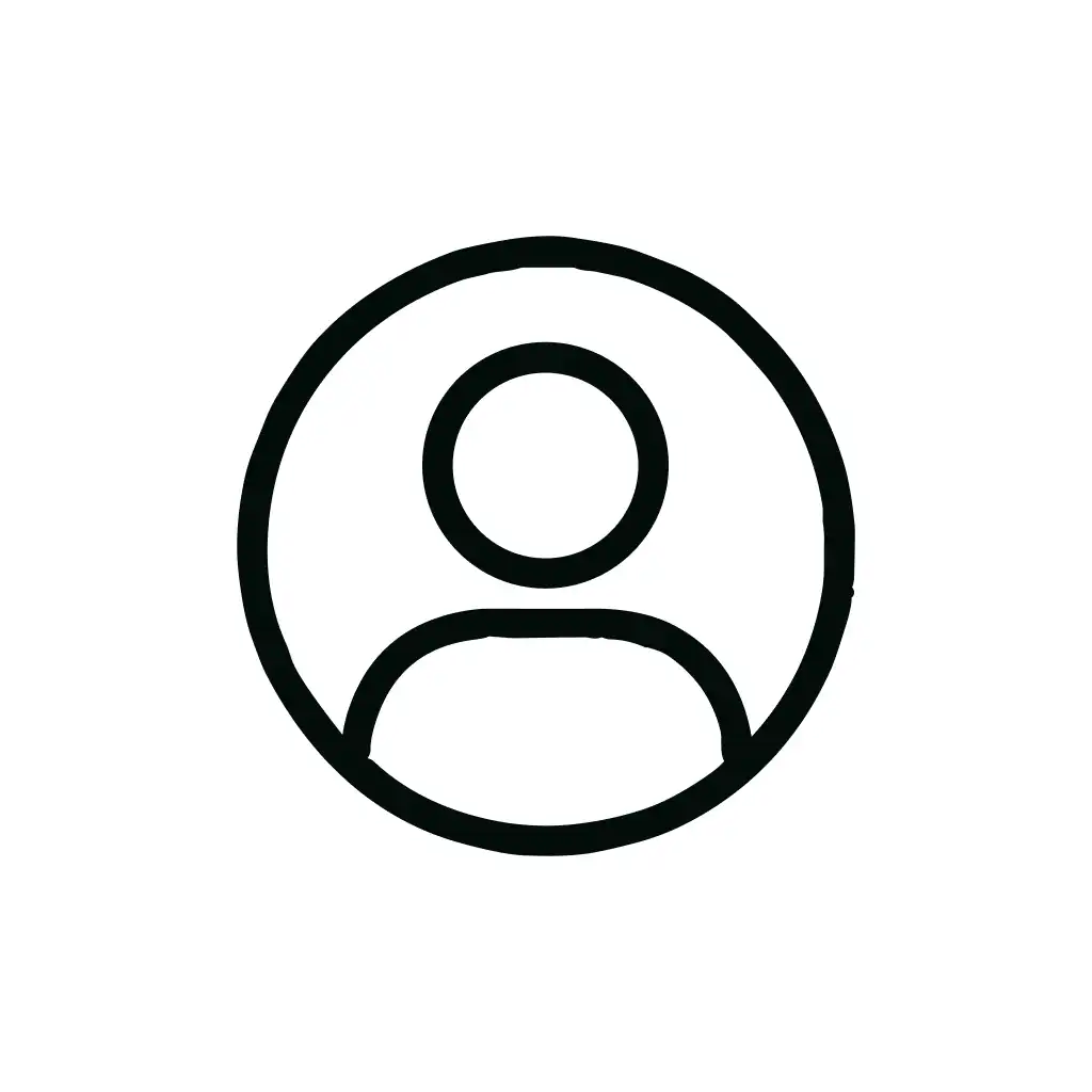 Simple Outline Circle User Account Profile Icon
