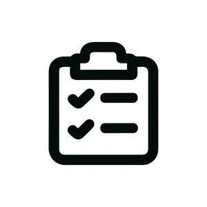 Outline Simple Clipboard Checklist Sign Shape Icon