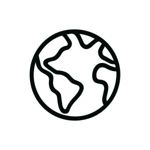 Outline Simple Planet Earth Globe World Icon Symbol