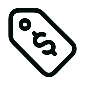 Outline Simple Price Tag Dollar Sign Illustration Element Symbol Icon