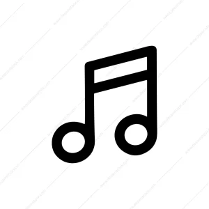 Simple Line Music Note Symbol Musical Element
