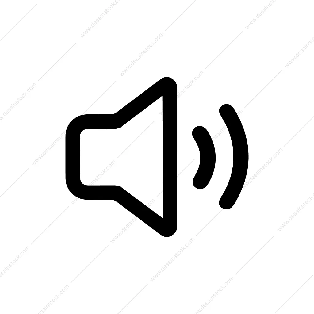 Simple Line Sound Symbol Media Volume Icon