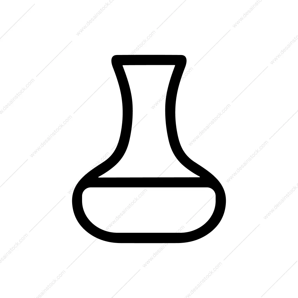 Simple Outline Vase Liquid Container Minimalist Decoration Icon