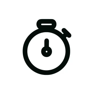 Simple Line Style Stopwatch Timer Clock Outline Icon