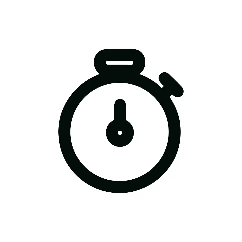 Simple Line Style Stopwatch Timer Clock Outline Icon