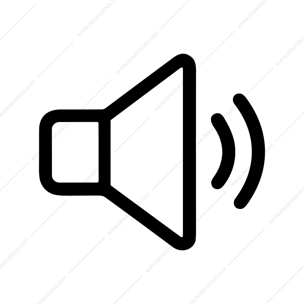 Outline Minimalist Sound Symbol Media Sign Icon