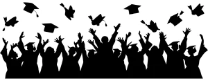 Minimalist Silhouette Graduation Ceremony Achievement Success Celebration Moment