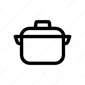 Simple Outline Cooking Pot Kitchenware Utensil Line Icon