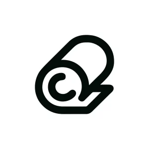 Minimalist Line Art Rolled Rug Carpet Mat Simple Icon Design