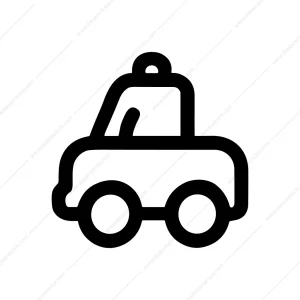 Line Art Simple Car Transportation Vehicle Outline Icon